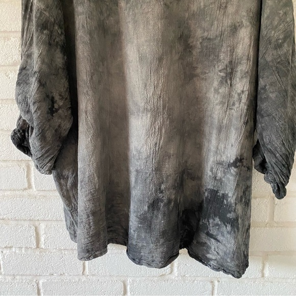 Oh My Gauze Lorraine Gray Tie Dye Top Shirt Blouse Women’s One Size - Picture 8 of 12